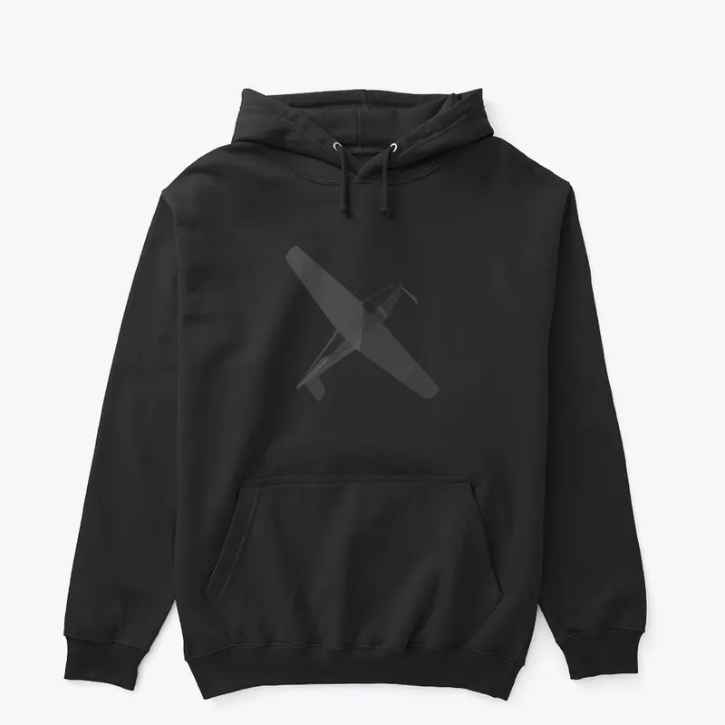 Matte Black Plane Hoodie