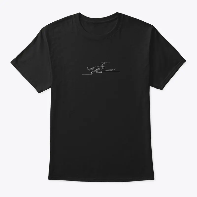 Jet Plane Single Line Art Tee