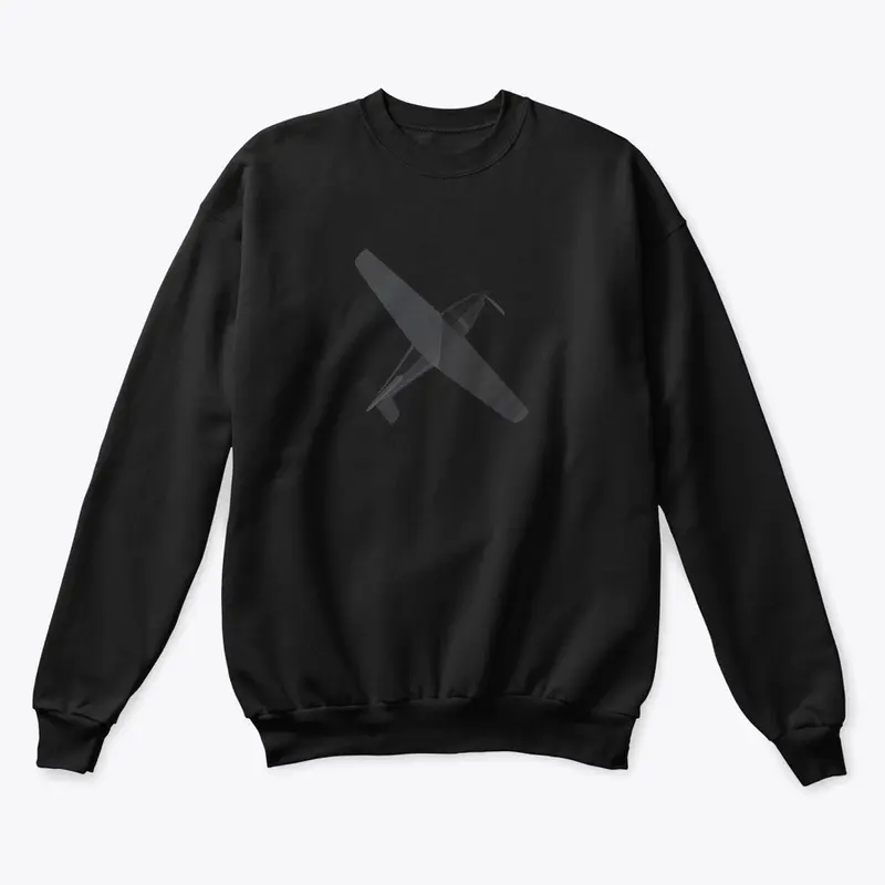 Matte Black Plane Sweatshirt